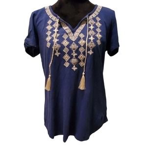 Style & Co. Mountain Blue Short Sleeve Shirt